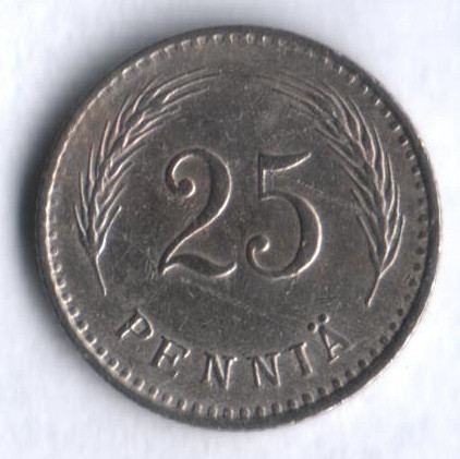 25 пенни. 1926 год, Финляндия.