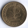 Монета 5 пфеннигов. 1991 год (G), ФРГ.