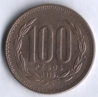 100 песо. 1998 год, Чили.