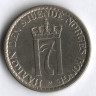 Монета 1 крона. 1956 год, Норвегия.