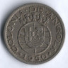 Монета 50 сентаво. 1950 год, Ангола (колония Португалии).