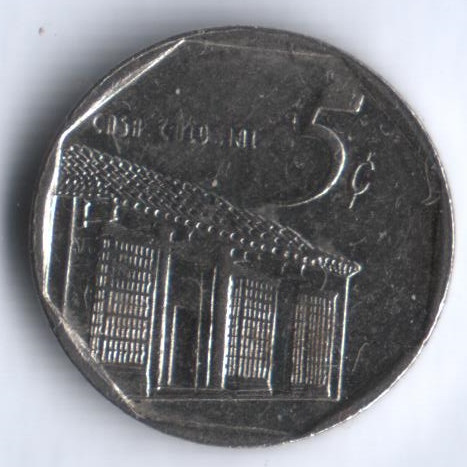 Монета 5 сентаво. 2006 год, Куба. Конвертируемая серия.