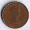 Монета 1 цент. 1961 год, Канада.