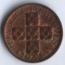 Монета 20 сентаво. 1943 год, Португалия.