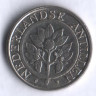 Монета 10 центов. 1990 год, Нидерландские Антильские острова.