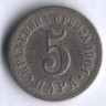 Монета 5 пара. 1904 год, Сербия.