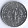 Монета 1 франк. 1962 год, Западно-Африканские Штаты.