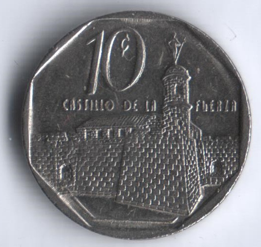 Монета 10 сентаво. 2008 год, Куба. Конвертируемая серия.