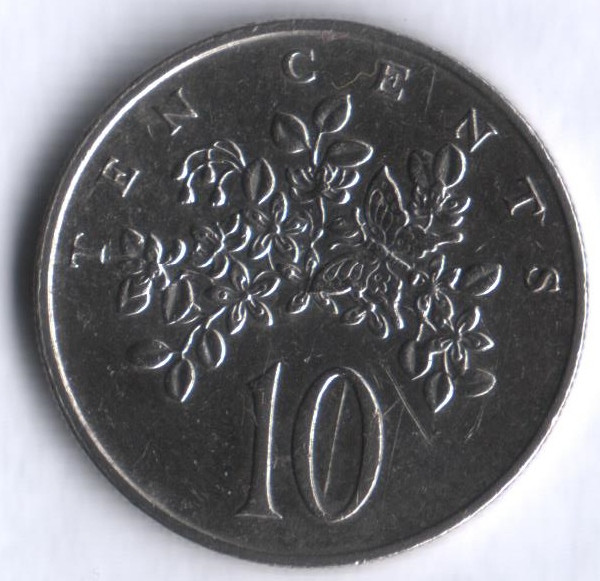 Монета 10 центов. 1988 год, Ямайка.