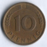 10 пфеннигов. 1949 год (G), ФРГ.