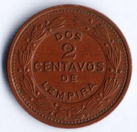Монета 2 сентаво. 1974 год, Гондурас.