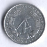 Монета 1 пфенниг. 1965 год, ГДР.