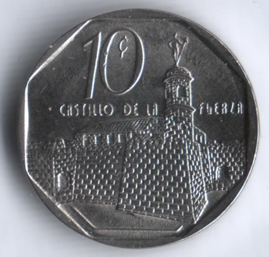 Монета 10 сентаво. 2009 год, Куба. Конвертируемая серия.