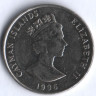 Монета 25 центов. 1996 год, Каймановы острова.