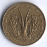 Монета 5 франков. 1972 год, Западно-Африканские Штаты.