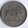 Монета 1 шиллинг. 1954 год, Ирландия.