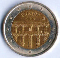 Монета 2 евро. 2016 год, Испания. Старинный город Сеговия.