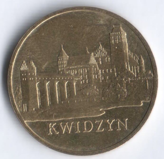 Монета 2 злотых. 2007 год, Польша. Квидзын.