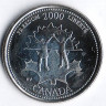 Монета 25 центов. 2000 год, Канада. Миллениум. Свобода.