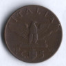 Монета 5 чентезимо. 1938 год, Италия.