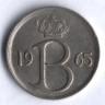 Монета 25 сантимов. 1965 год, Бельгия (Belgie).