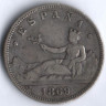 Монета 2 песеты. 1869(69) год, Испания.