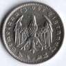 Монета 1 рейхсмарка. 1934 год (E), Третий Рейх.