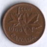Монета 1 цент. 1968 год, Канада.