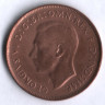 Монета 1 пенни. 1944(p) год, Австралия.