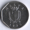 Монета 5 центов. 1991 год, Мальта.