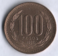 100 песо. 1997 год, Чили.