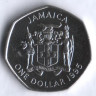 Монета 1 доллар. 1995 год, Ямайка. Александр Бустаманте - национальный герой.