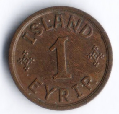 Монета 1 эйре. 1940 год, Исландия.