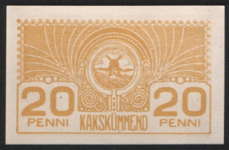 Бона 20 пенни. 1918 год, Эстония.