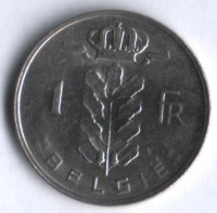 Монета 1 франк. 1978 год, Бельгия (Belgie).
