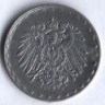 Монета 10 пфеннигов. 1917 год (D), Германская империя.