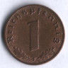 Монета 1 рейхспфенниг. 1940 год (F), Третий Рейх.