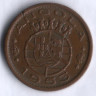 Монета 50 сентаво. 1953 год, Ангола (колония Португалии).