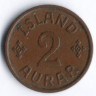 Монета 2 эйре. 1931 год, Исландия. N-GJ.