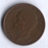 Монета 10 чентезимо. 1922 год, Италия.