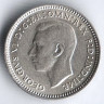 Монета 3 пенса. 1944(S) год, Австралия.