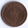 Монета 1/2 нового пенни. 1978 год, Великобритания.