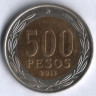 500 песо. 2013 год, Чили.