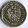 Монета 10 сентимо. 2004 год, Перу.