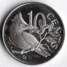 Монета 10 центов. 1974 год, Британские Виргинские острова.