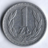 Монета 1 злотый. 1973 год, Польша.