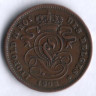 Монета 2 сантима. 1902 год, Бельгия (Des Belges).
