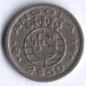 Монета 2,5 эскудо. 1953 год, Ангола (колония Португалии).