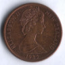 Монета 2 цента. 1985 год, Новая Зеландия.