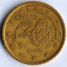 Монета 50 центов. 2000 год, Испания.